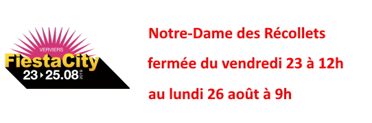 Fermeture de N-D des Récollets Fermeture de N-D des Récollets